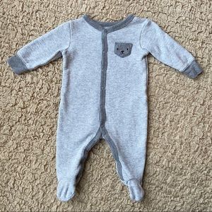 Carter’s Size 3M Gray Button Up Sleeper Pjs